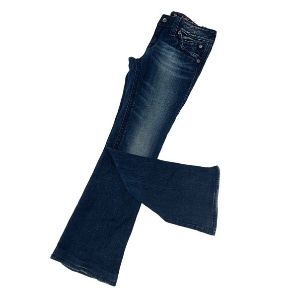 Rock Revival Bootcut Jeans Womens 29 Blue Gwen Boot Embroidered Cowgirl Western - Picture 6 of 16